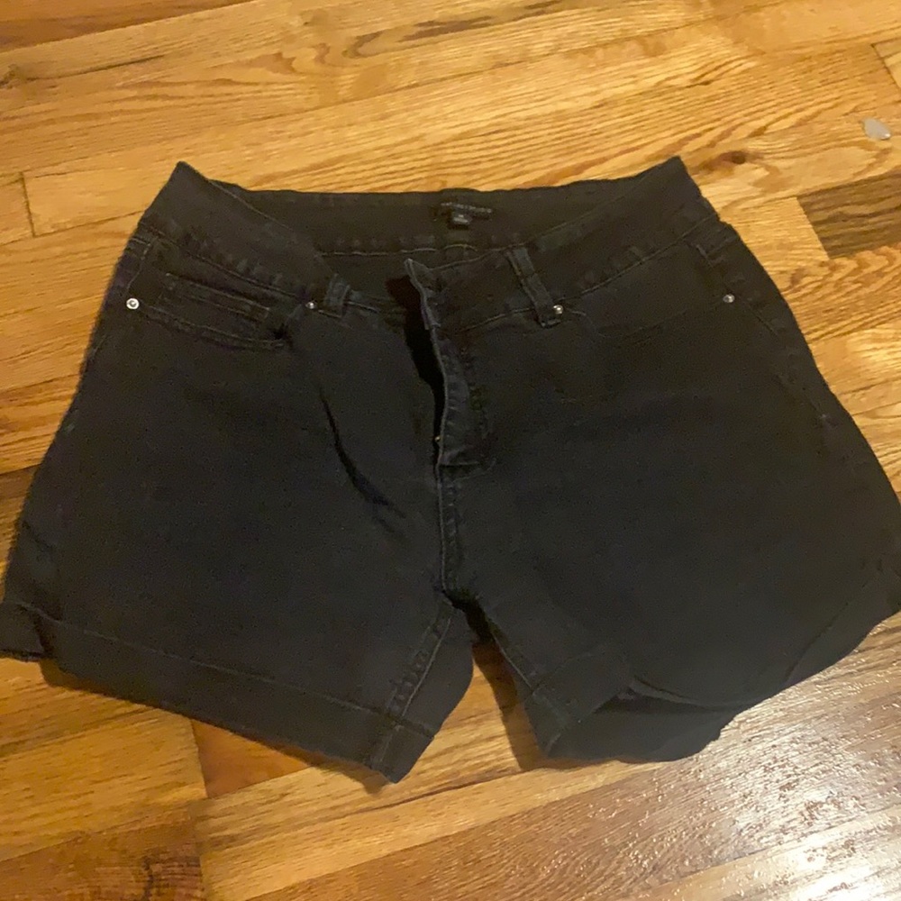 black shorts